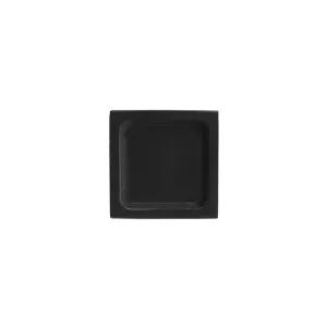 Assiette Carré noir à rebord 6x6cm (M)